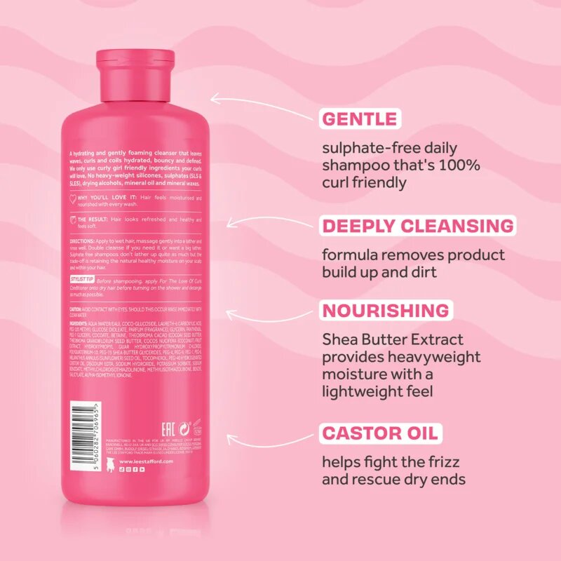 Lee Stafford For The Love Of Curls Shampoo șampon pentru par ondulat si cret 500 ml