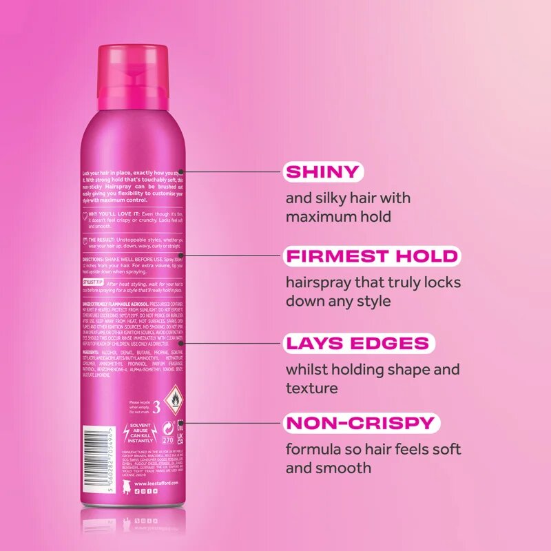 Lee Stafford Styling Hair Spray Strong Hold Tight fixativ cu fixare puternică 250 ml