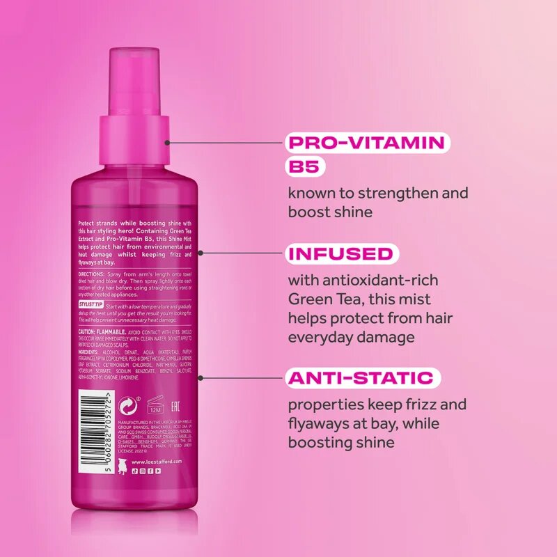 Lee Stafford Styling Heat Protection Shine Mist spray pentru protecția termică a părului 200 ml