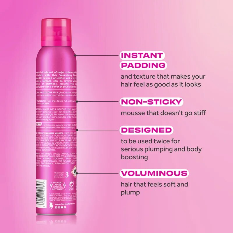 Lee Stafford Styling Volumising Mousse spuma pentru volum mărit 200 ml