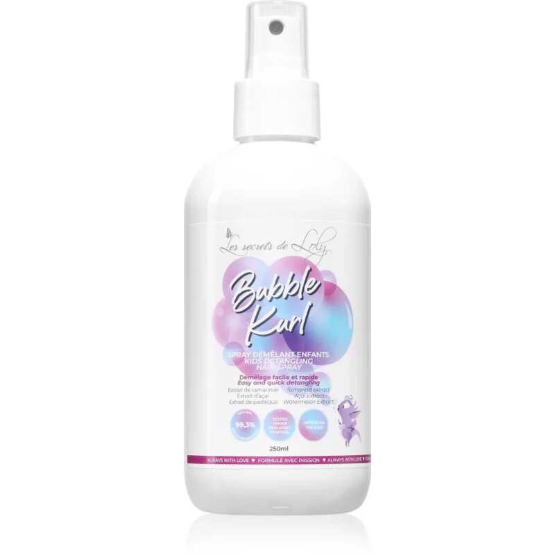 Les Secrets De Loly Bubble Kurl spray pentru păr pentru par usor de pieptanat pentru copii 250 ml