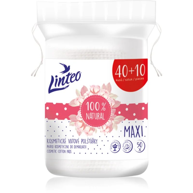 Natural Cotton Pads dischete demachiante Maxi 40 + 10ks 50 buc