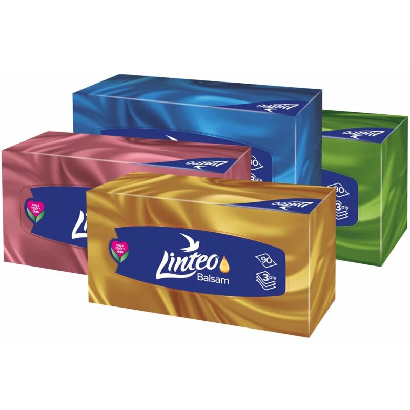 Linteo Paper Tissues Three-ply Paper 90 pcs per box batiste de hârtie balsam 90 buc