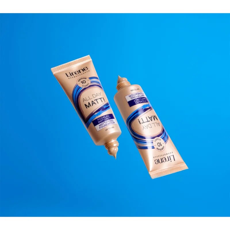 Lirene ALL DAY MATT! Make-up lichid matifiant pentru un efect de lunga durata culoare 12 Natural 30 ml