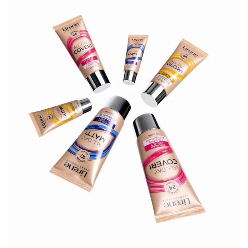 Lirene ALL DAY MATT! Make-up lichid matifiant pentru un efect de lunga durata culoare 12 Natural 30 ml