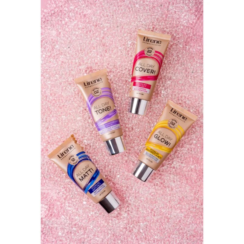 Lirene ALL DAY TONE! make up hidratant pentru o piele radianta culoare 03 Nude 30 ml