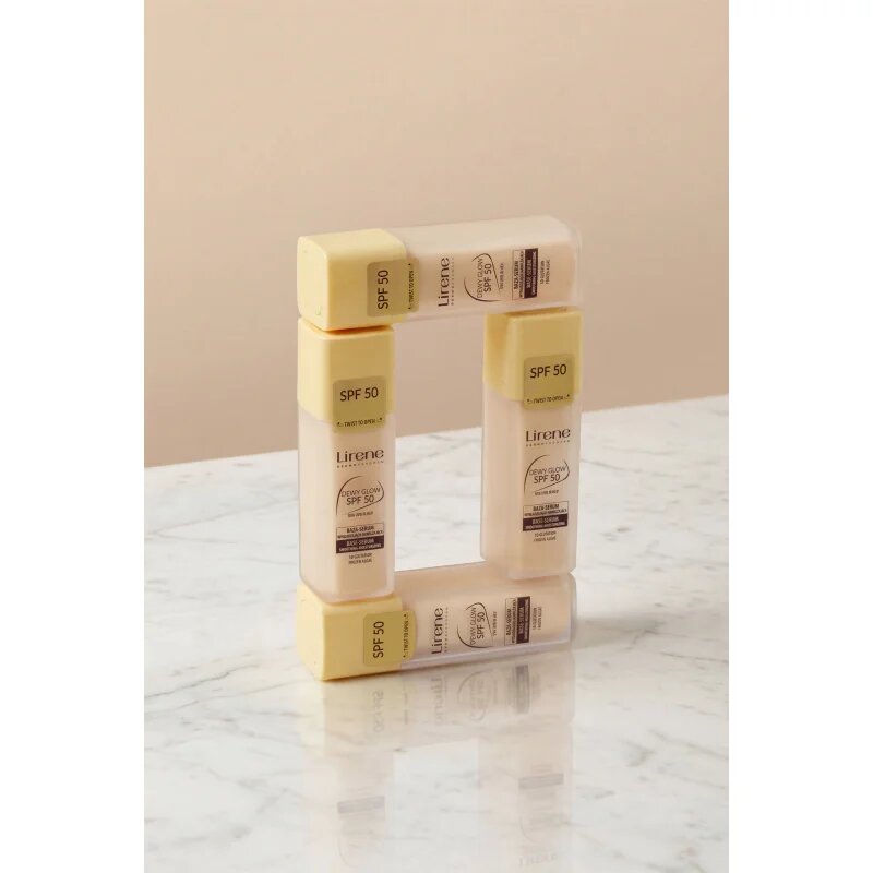 Lirene Base Dewy Glow Fundatia serului lucios SPF 50 30 ml
