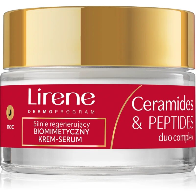 Lirene Ceramides & Peptides Duo Complex 60+ Crema de noapte reparatorie cu efect de regenerare 50 ml