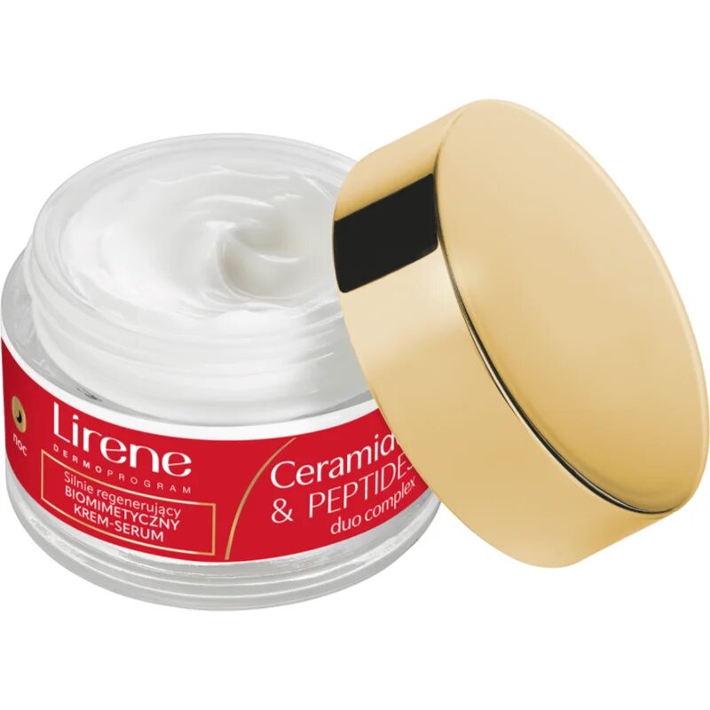 Lirene Ceramides & Peptides Duo Complex 60+ Crema de noapte reparatorie cu efect de regenerare 50 ml