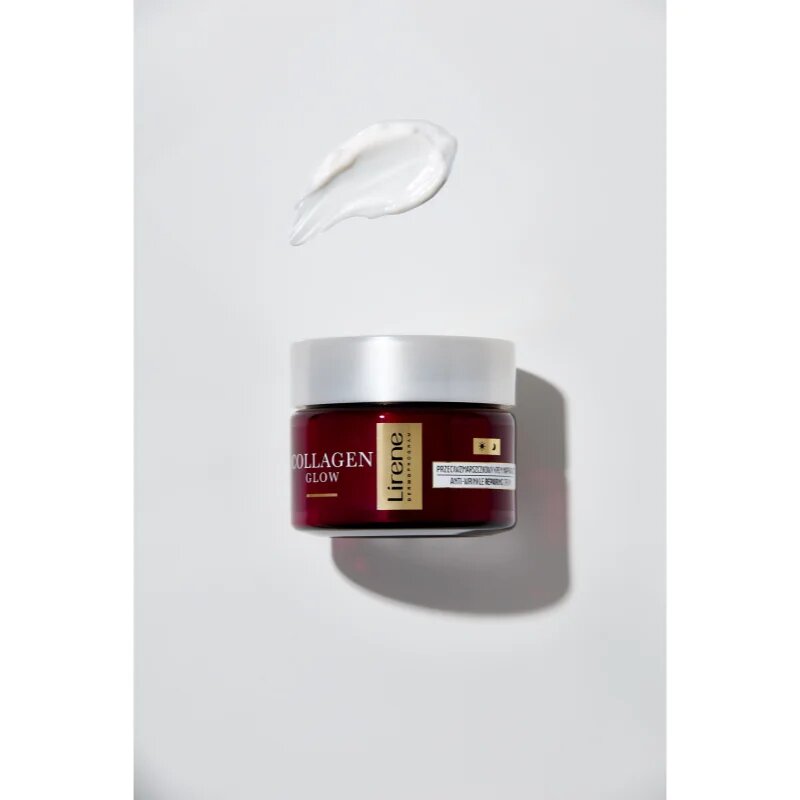 Lirene Collagen Glow 50+ Smoothing crema pentru a consolida conturul feței 50 ml