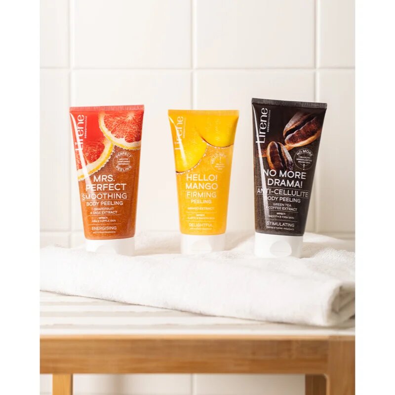 Lirene Hello! Mango gel de dus exfoliant pentru fermitate cu efect de nutritiv 175 ml