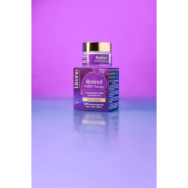 Lirene Retinol Forte Therapy 70+ crema de noapte cu efect de intinerire pentru ten matur 50 ml