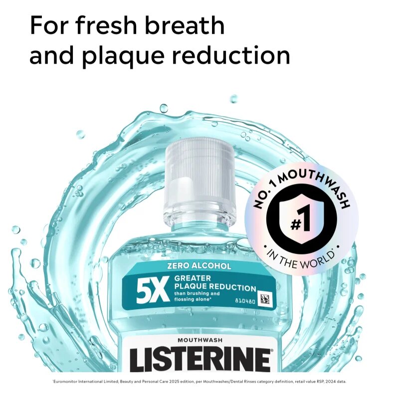 Listerine Cool Mint Mild Taste apă de gură fară alcool aroma Cool Mint 500 ml