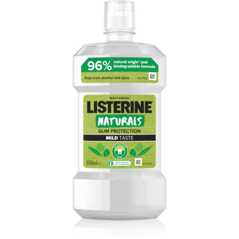 Listerine Naturals Gum Protection apă de gură Mild Mint 500 ml