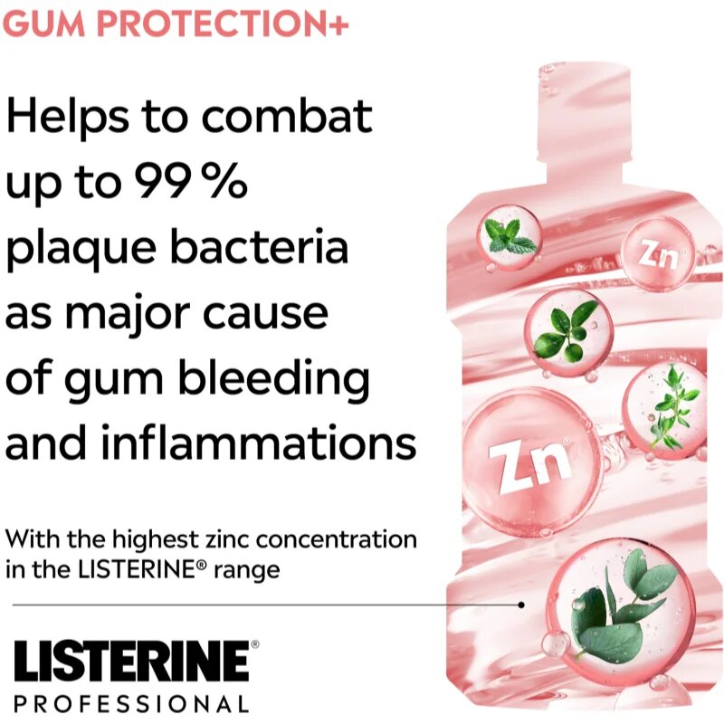 Listerine Professional Gum Protection+ apă de gură pentru a proteja dintii si gingiile 500 ml
