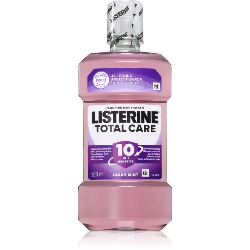 Listerine Total Care Clean Mint Apa de gura pentru protectia completa a dintilor 10 în 1 500 ml