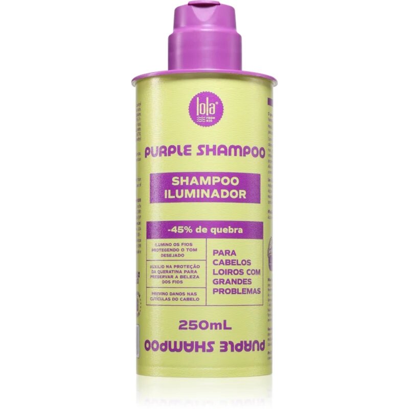 Lola Cosmetics Shampoo Iluminador sampon violet pentru par blond 250 ml