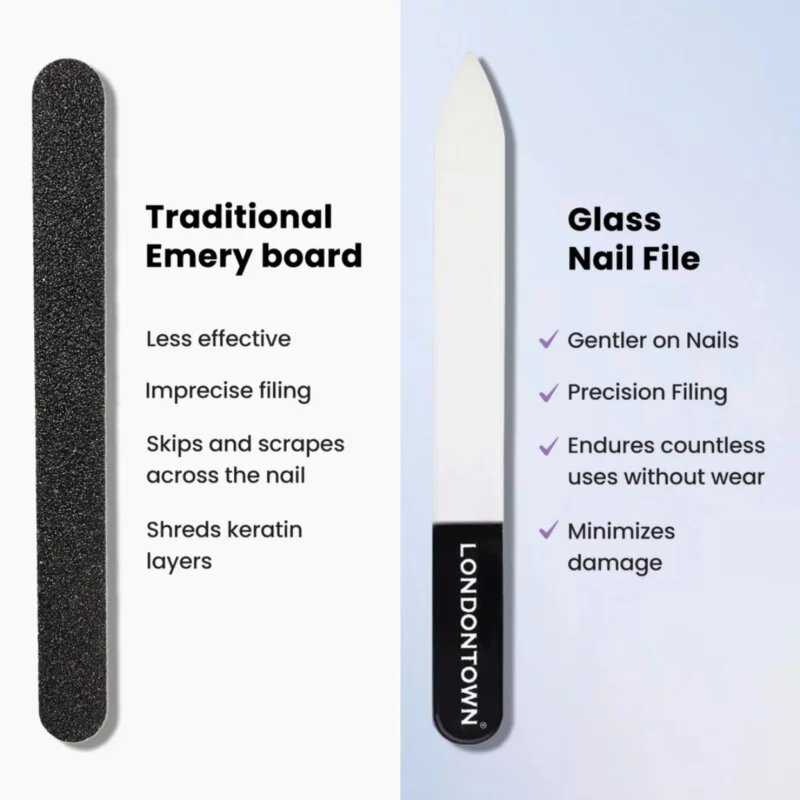 LONDONTOWN Glass Nail File pila de unghii din sticla 1 buc