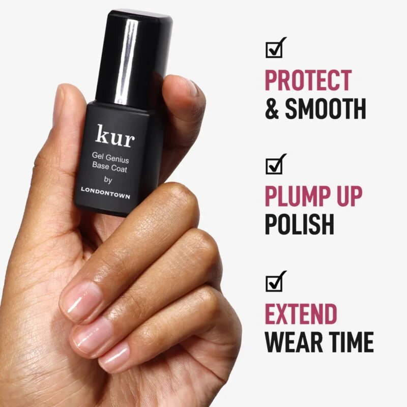 LONDONTOWN Kur Gel Genius Base Coat lac intaritor de baza pentru unghii fără utilizarea lămpii UV/LED 12 ml