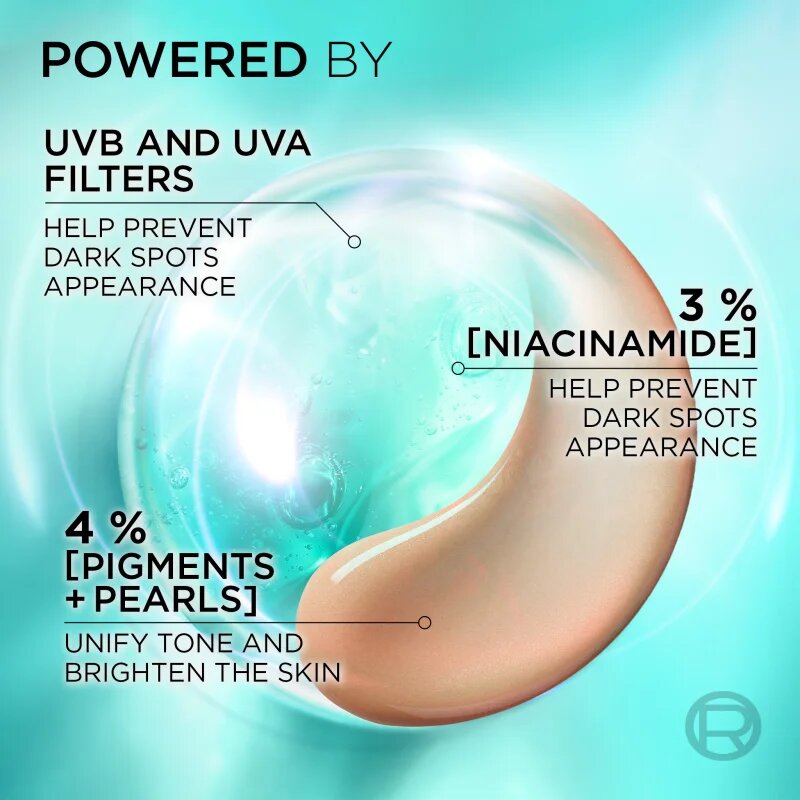 L’Oréal Paris Bright Reveal tonic fluid iluminator impotriva petelor intunecate SPF 50+ Light 50 ml