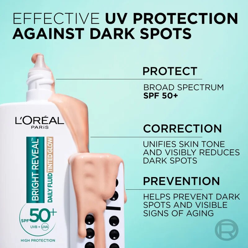 L’Oréal Paris Bright Reveal tonic fluid iluminator impotriva petelor intunecate SPF 50+ Light 50 ml