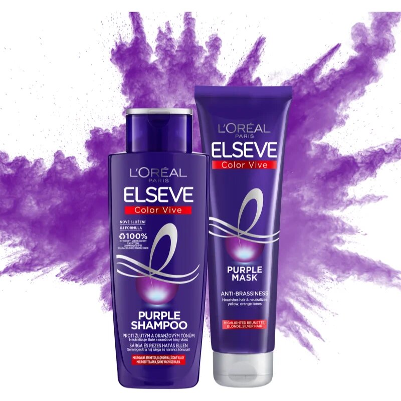 L’Oréal Paris Elseve Color-Vive Purple masca hranitoare pentru parul blond cu suvite 150 ml