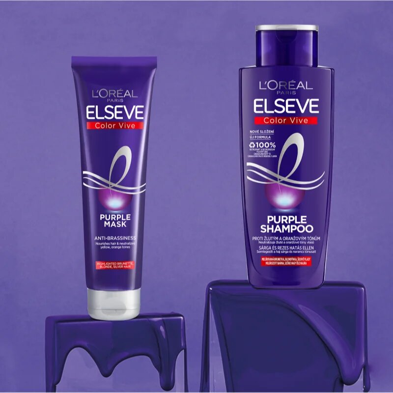 L’Oréal Paris Elseve Color-Vive Purple masca hranitoare pentru parul blond cu suvite 150 ml