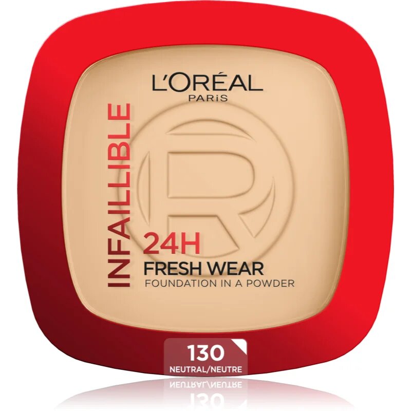 L’Oréal Paris Infaillible Fresh Wear 24h pudra machiaj culoare 130 Neutral 9 g