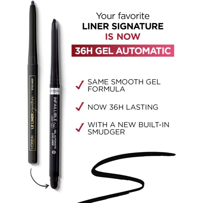 L’Oréal Paris Infaillible Grip 36h Gel Automatic Liner eyeliner gel rezistent la apă Brown 5 g
