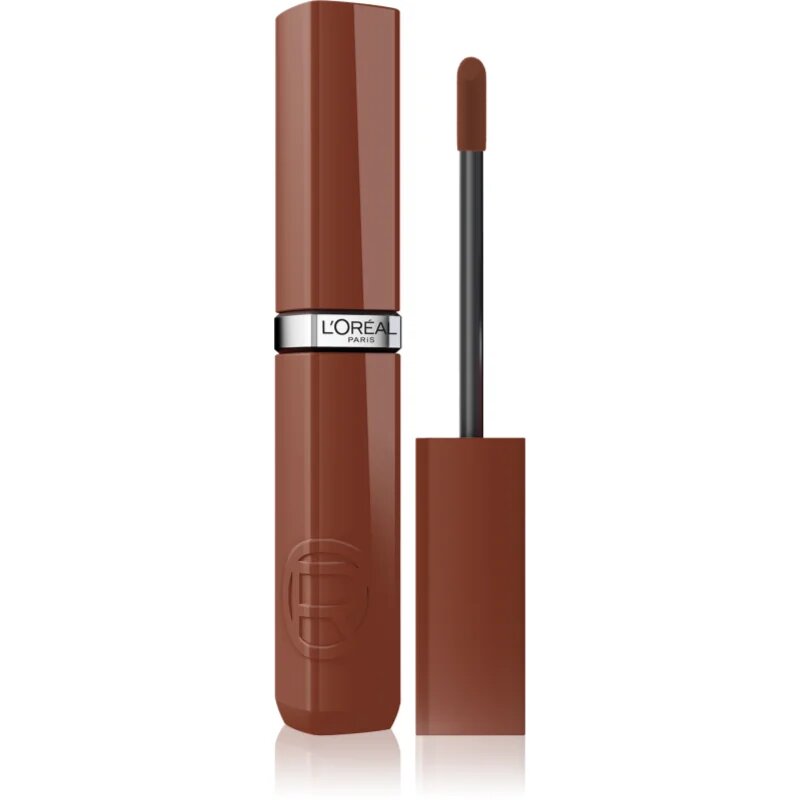 L’Oréal Paris Infaillible Laque Resistance Ruj de buze lichid de lunga durata ofera hidratare si stralucire culoare 515 Brow Espresso 4.3 ml