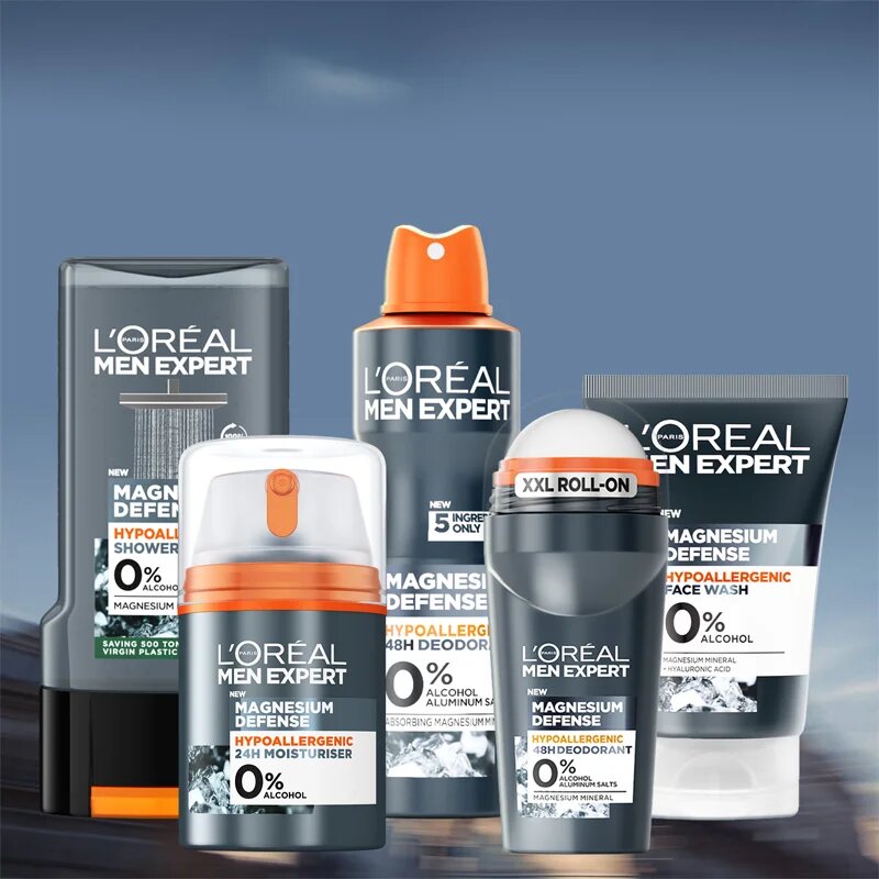 L’Oréal Paris Men Expert Magnesium Defence Gel facial de curatare pentru barbati 100 ml