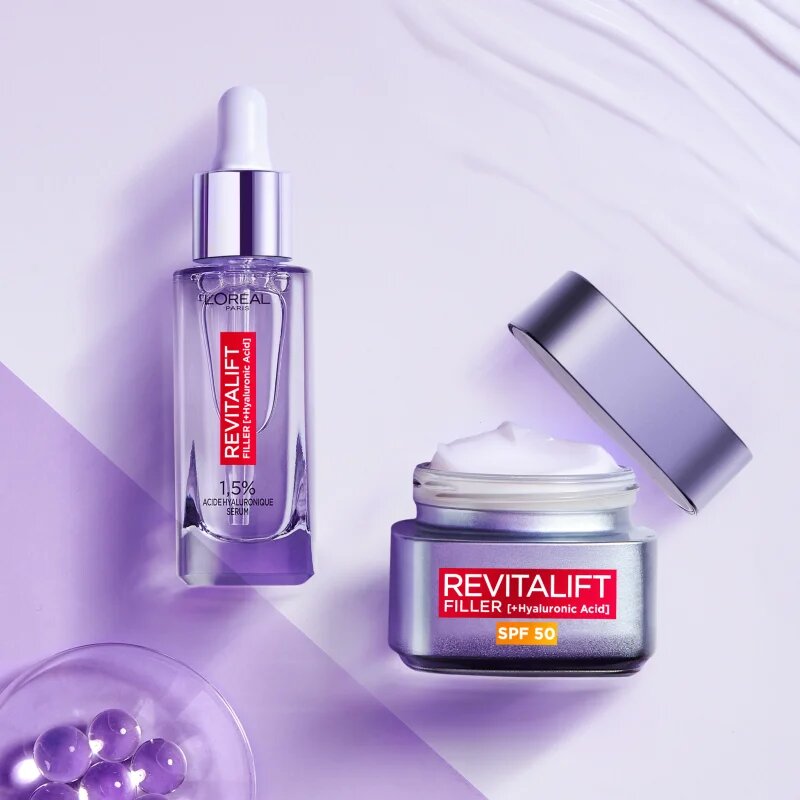 L’Oréal Paris Revitalift Filler crema de zi regeneratoare anti-îmbătrânire SPF 50 50 ml