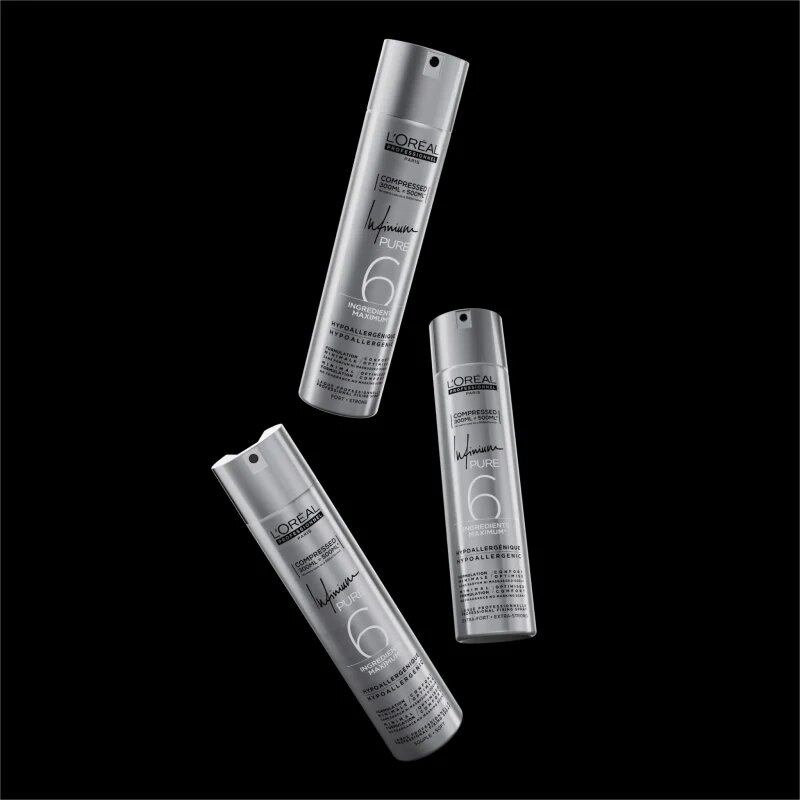 L’Oréal Professionnel Infinium Pure Spray de păr hipoalergenic fixare puternică fără parfum 300 ml