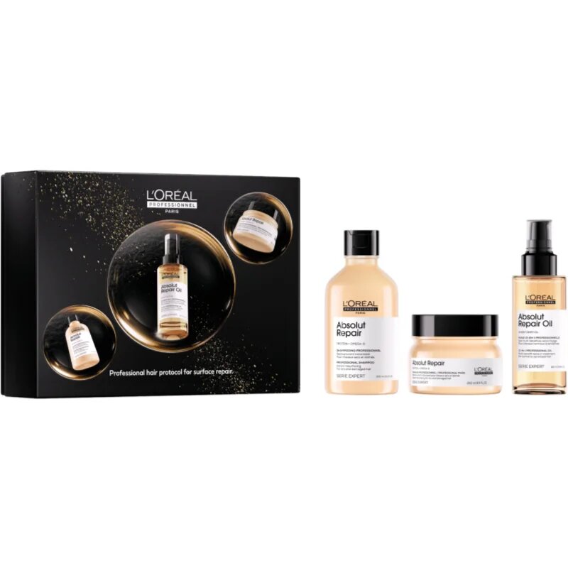 L’Oréal Professionnel Serie Expert Absolut Repair set cadou efect regenerator pentru par uscat