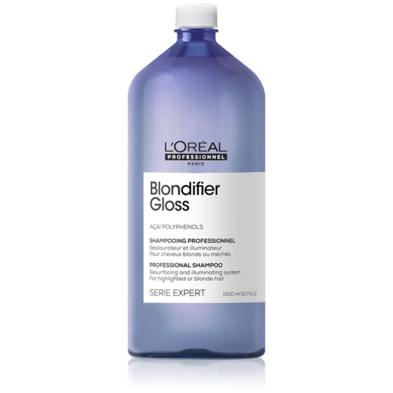 L’Oréal Professionnel Serie Expert Blondifier sampon regenerativ si de infrumusetare pentru păr în nuanțe reci de blond decolorat sau șuvițat 1500 ml