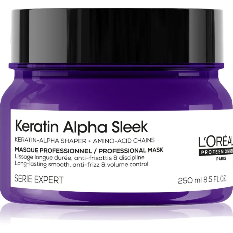 L’Oréal Professionnel Serie Expert Keratin Alpha Sleek masca hranitoare pentru un aspect neted al părului 250 ml