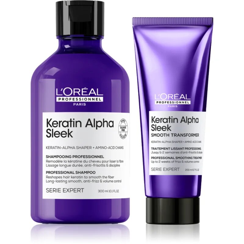 L’Oréal Professionnel Serie Expert Keratin Alpha Sleek set pentru netezirea parului