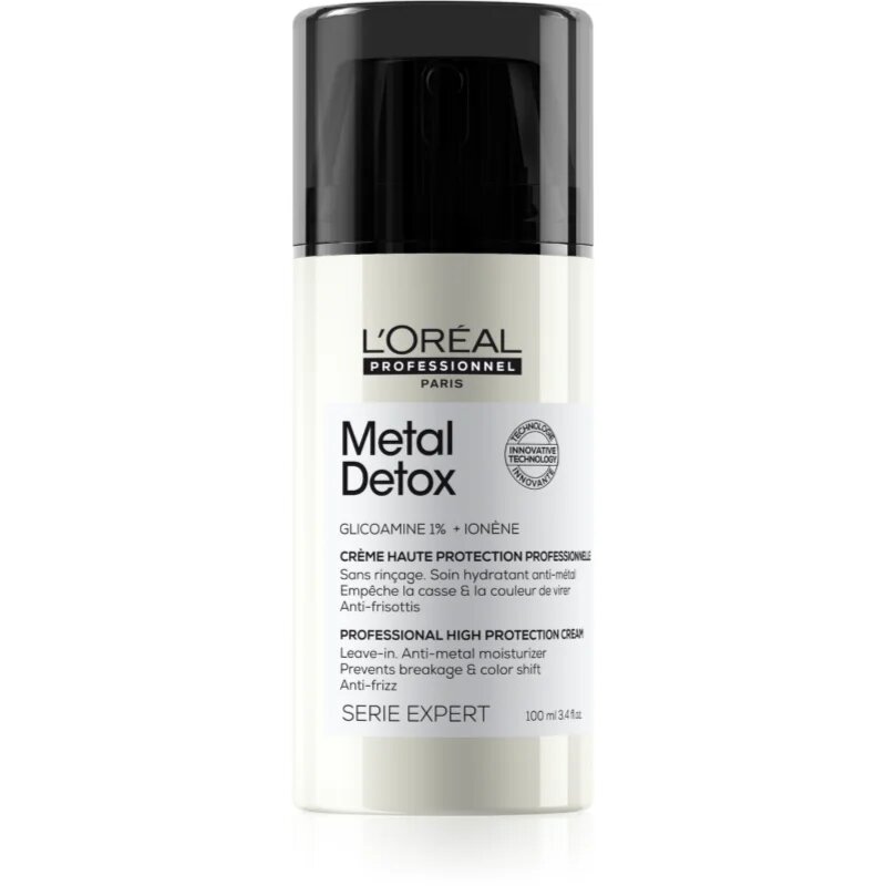 Serie Expert Metal Detox cremă protectoare petru par fragil si fara vlaga 100 ml