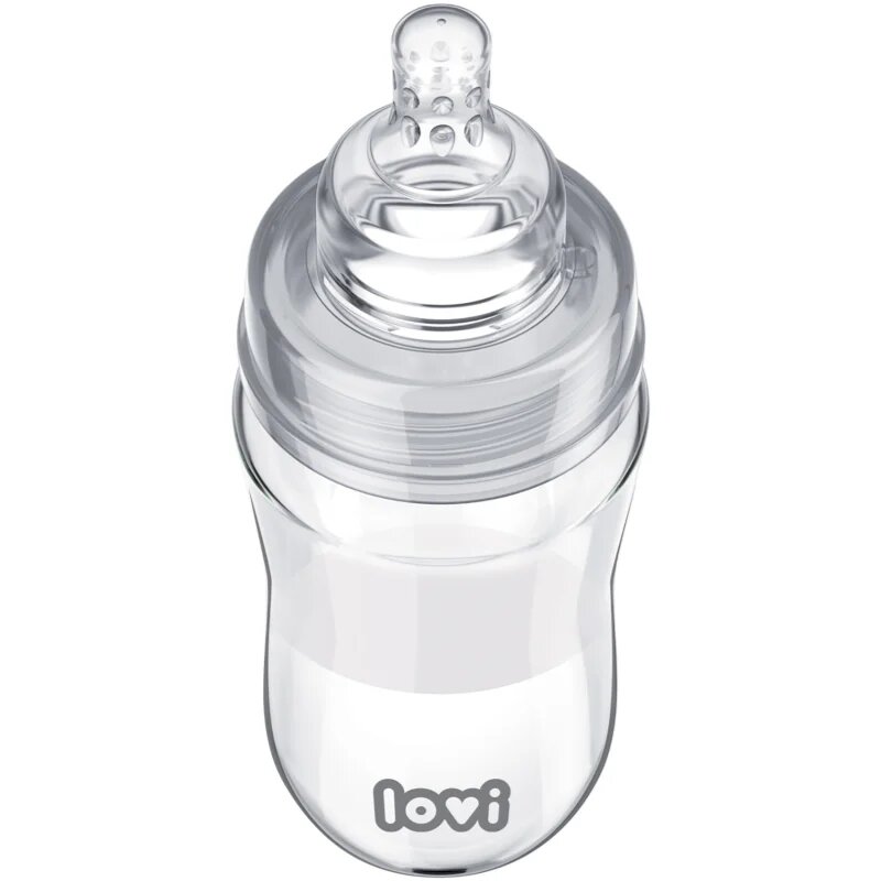 LOVI Glass biberon de sticlă 3m+ 250 ml