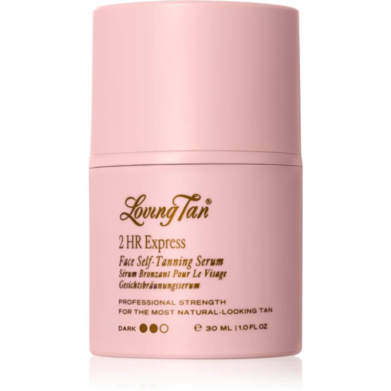 Loving Tan 2 HR Express ser autobronzant pentru fata culoare Dark 30 ml