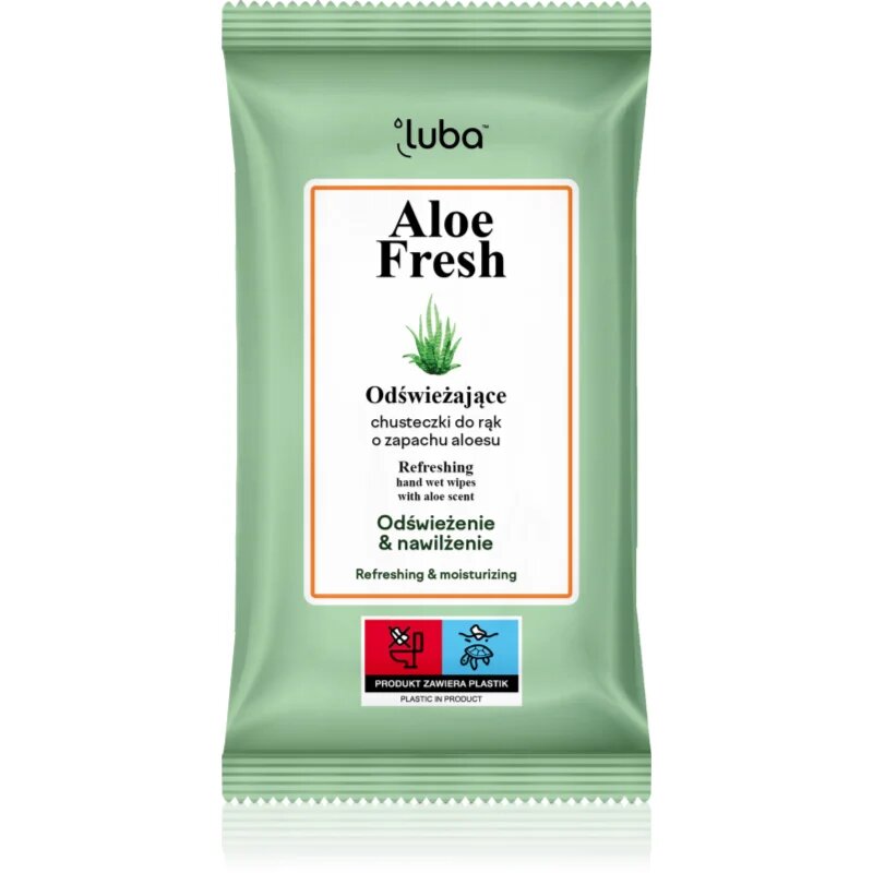 Luba Aloe Fresh Wet Wipes Refreshing Servetele umede cu efect revigorant 15 buc
