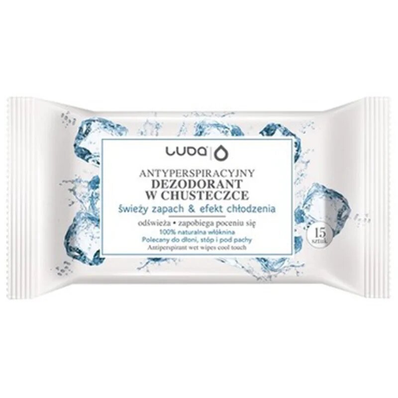 Luba Antiperspirant Wipes Fresh Scent and Cooling Effect șervețele umede deodorante 15 buc