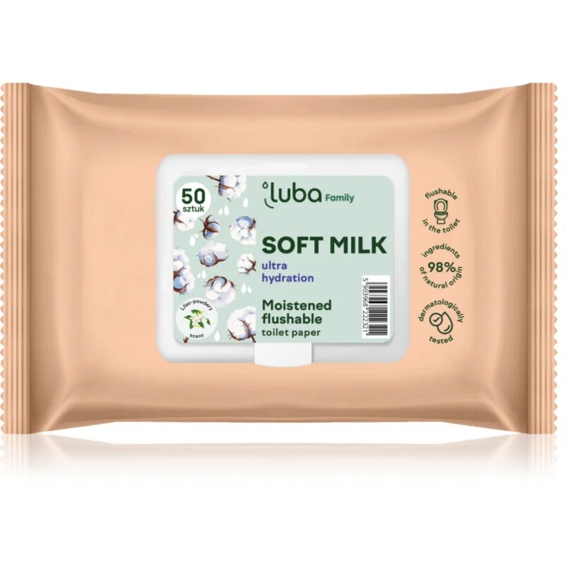 Luba Family Soft Milk hârtie igienică umedă 50 buc
