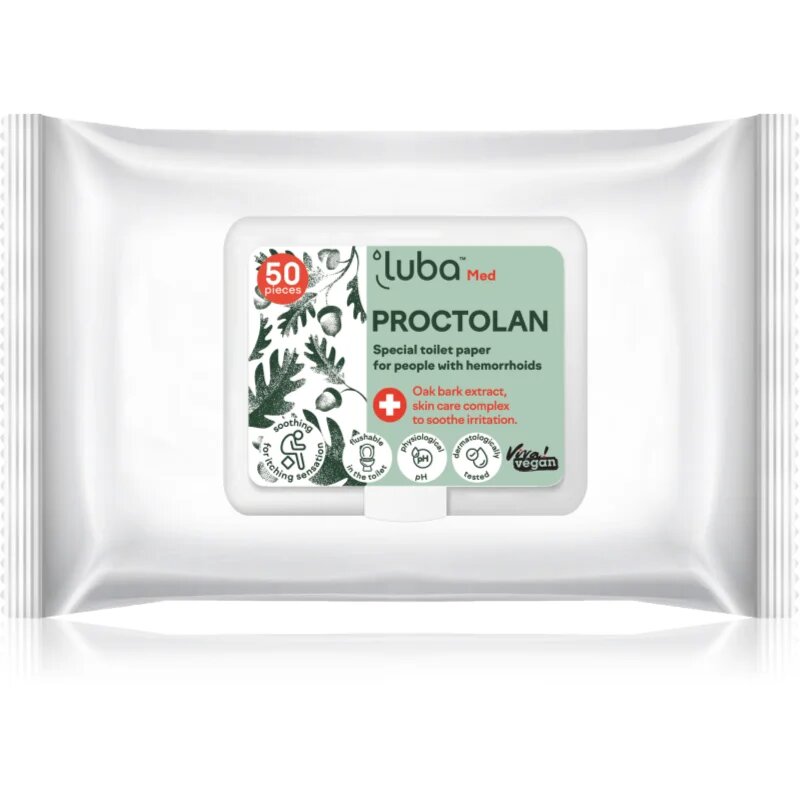 Luba Med Proctolan hârtie igienică umedă pentru hemoroizi 50 buc