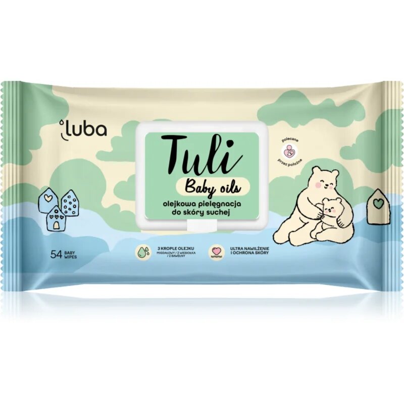Luba Tuli Baby Oils Șervețele umede pentru piele uscata 54 buc