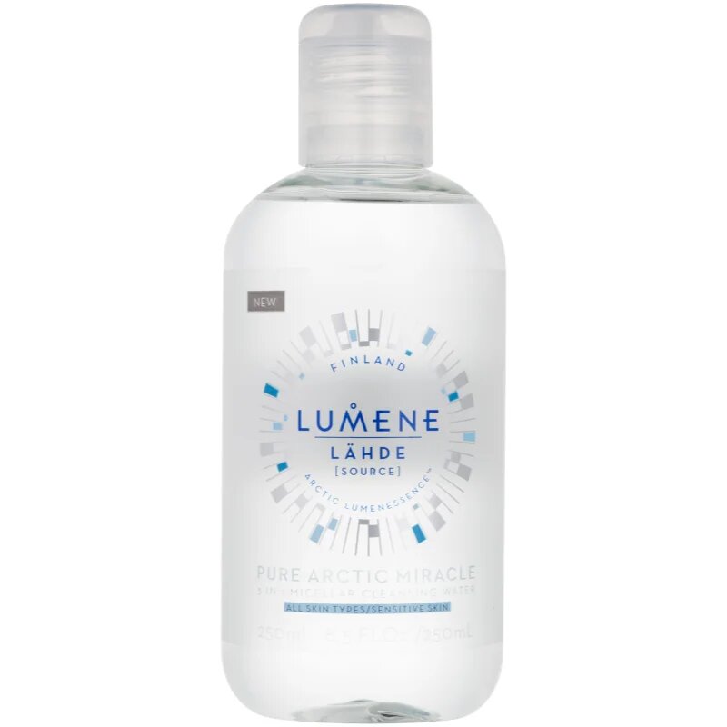 Lumene Nordic Hydra [LÄHDE] Pure Arctic Miracle apa pentru curatare cu particule micele pentru toate tipurile de ten inclusiv piele sensibila 250 ml