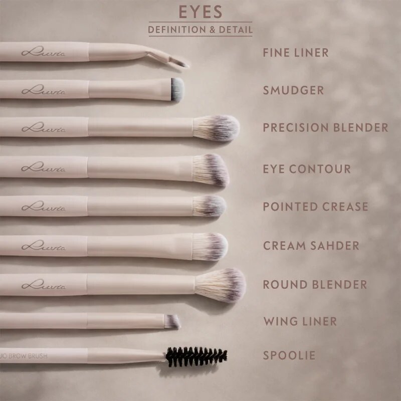 Luvia Cosmetics All Eye Want Nude Aura set de pensule pentru machiajul ochilor