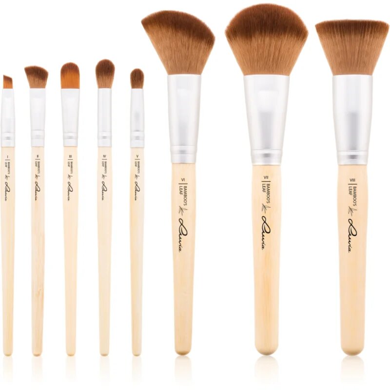 Luvia Cosmetics Bamboo’s Leaf Brush Set set de pensule cu husă
