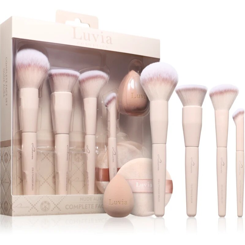 Luvia Cosmetics Complete Face Set Nude Aura set perii machiaj