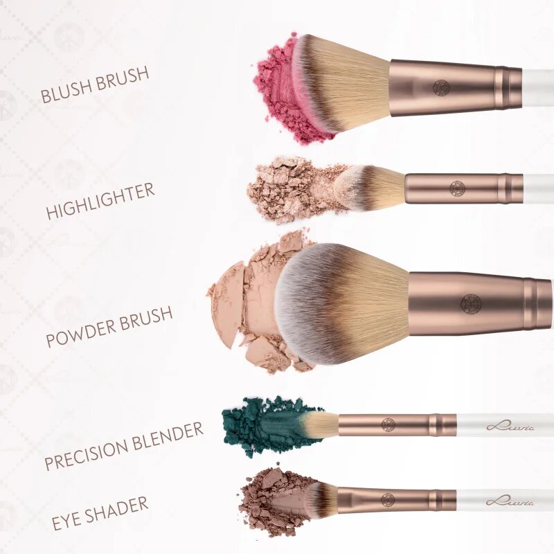 Luvia Cosmetics Daily Essentials set de pensule cu husă Prime Vegan